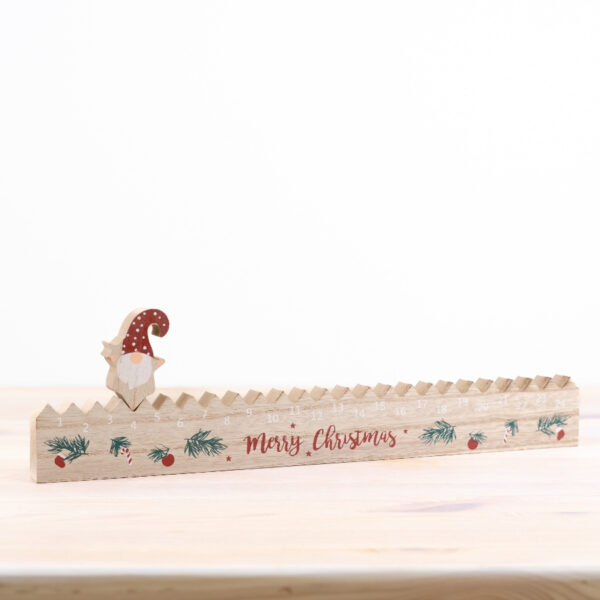 Wooden Santa Christmas Advent Contdown Calendar