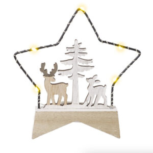 Light Up Star Wooden Scene