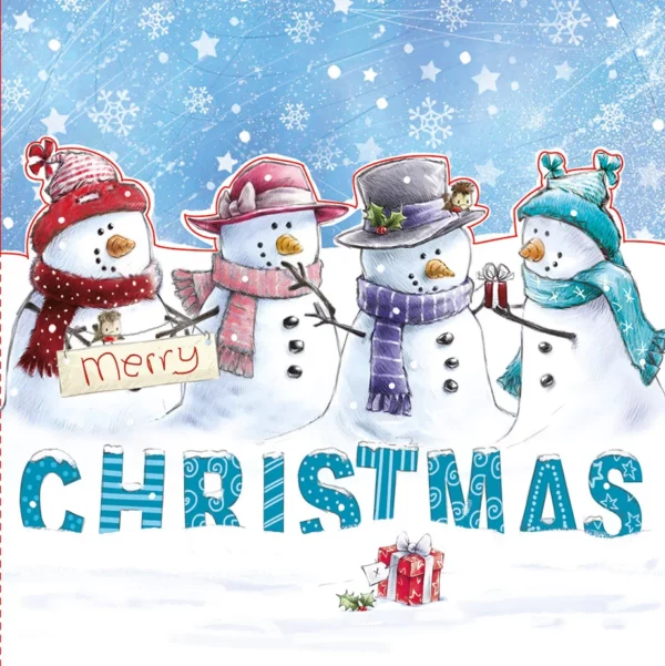 Snowpeople All In A Row Charity Christmas Card
